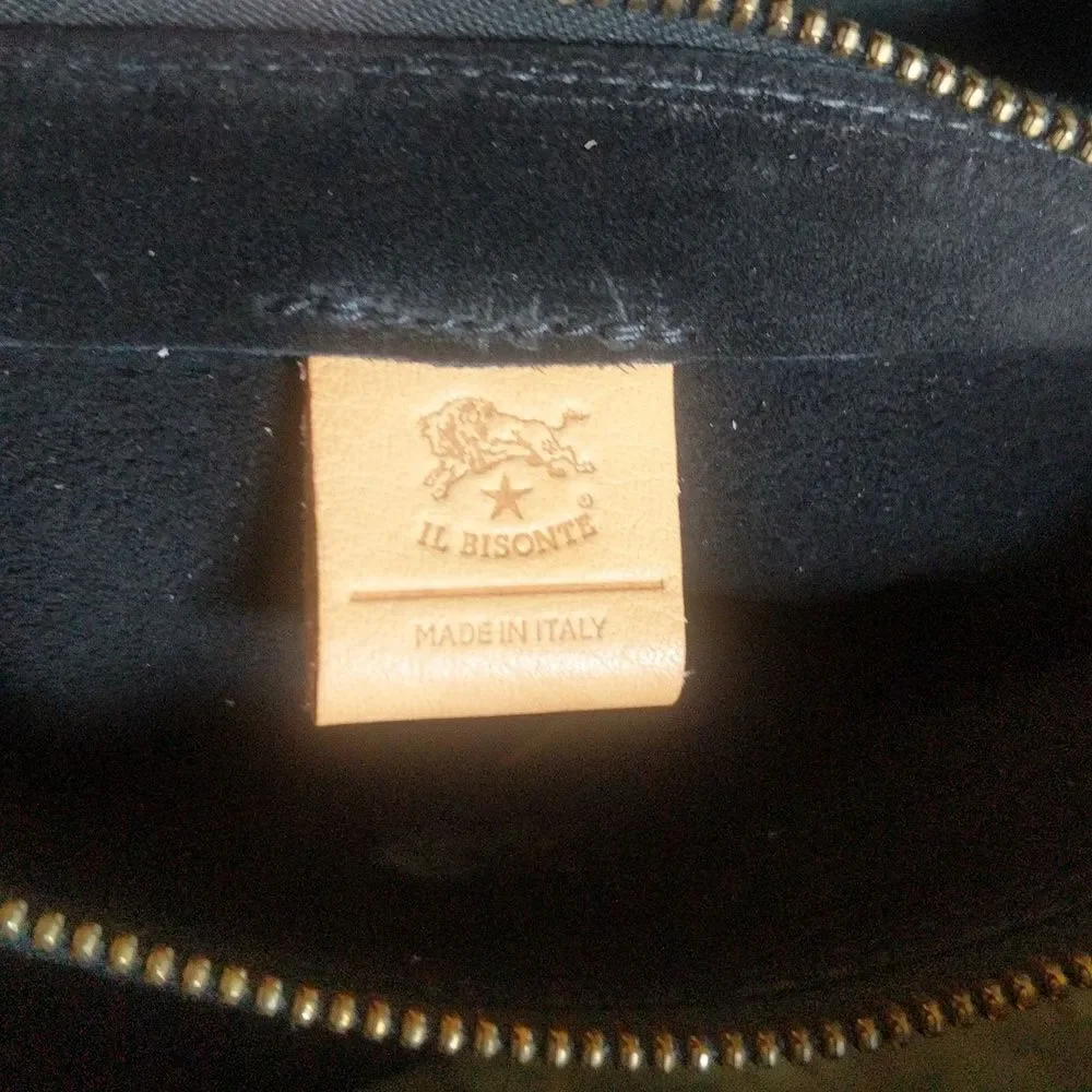 IL BISONTE Rare Italian Leather Satchel/ Tote Bag
